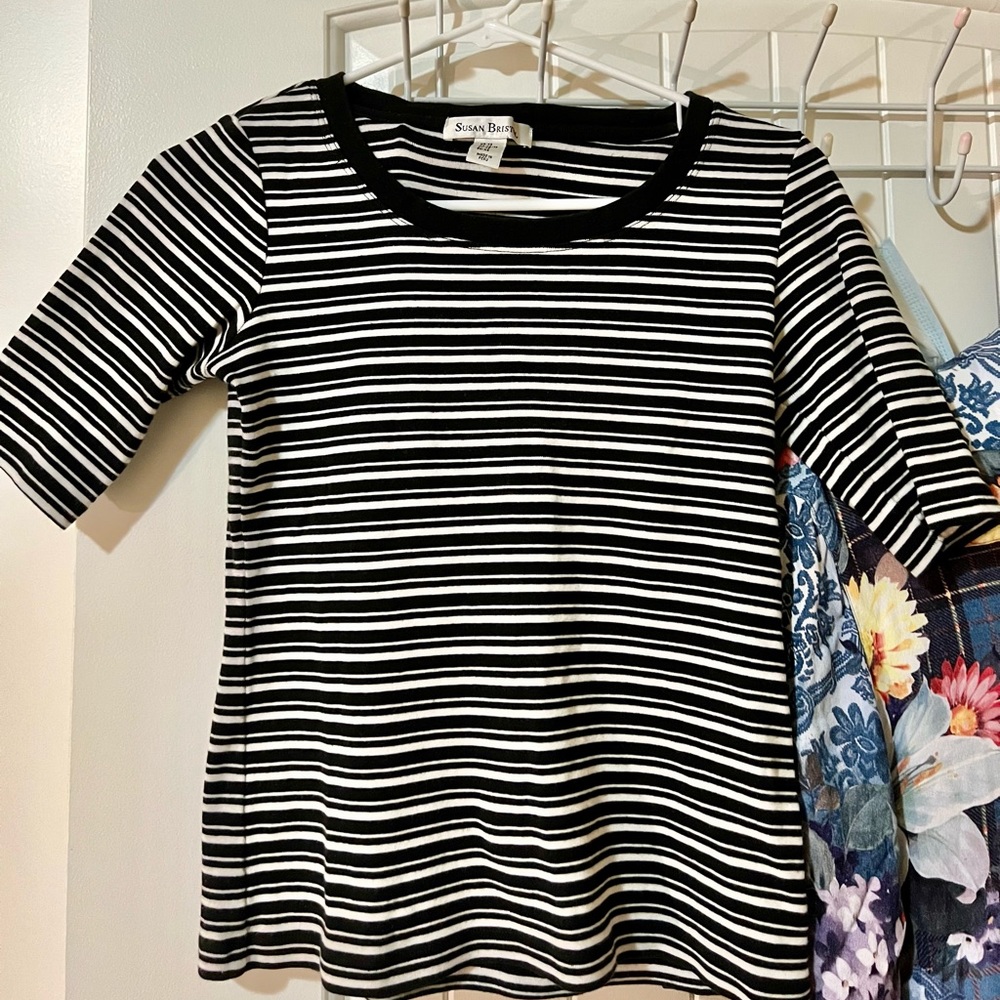 vintage stripe tshirt stretchable SUSAN BRISTOL